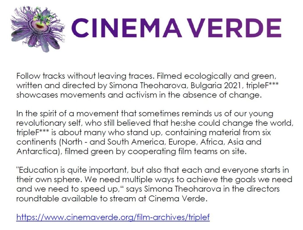 Cinema Verde press release